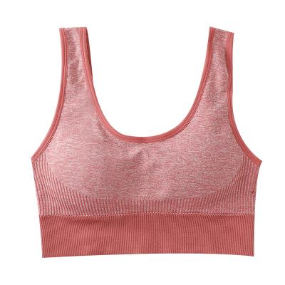 China 2021 new design yoga women sports bra T-shirt seamless bra top yoga seamless sports for sale