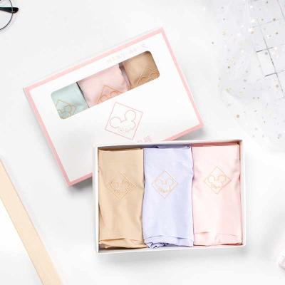 China Other Other Gel Panties Boxed Quick Dry Seamless One Piece Ice Silk Mid-Waist 3 Bift Boxes Women's Briefs for sale