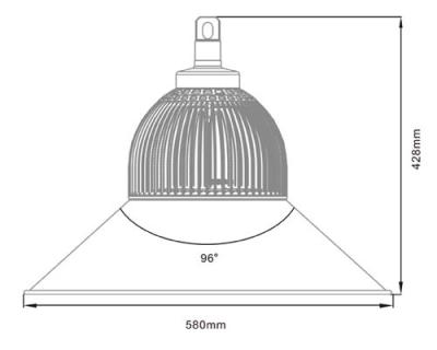 China Base compatible industrial E27/E26/E39/E40 de la luz/de la lámpara de la bahía de la MAZORCA 150W LED alta en venta