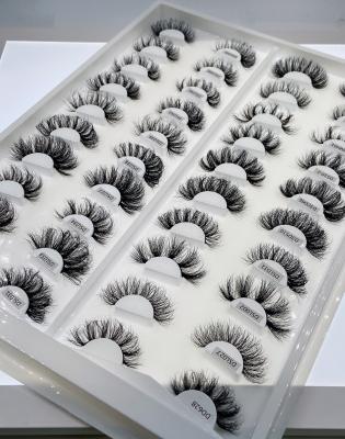 China Long Natural False Eyelashes 5 Pairs Artificial Fiber False Eyelashes Lilly Whips for sale