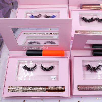 China Natural Long Natural Russian Curl Long Strip Lashes Wholesale 3D Full Strip Super Fluffy Mink False Eyelashes Custom Magnetic Lashes Packaging for sale