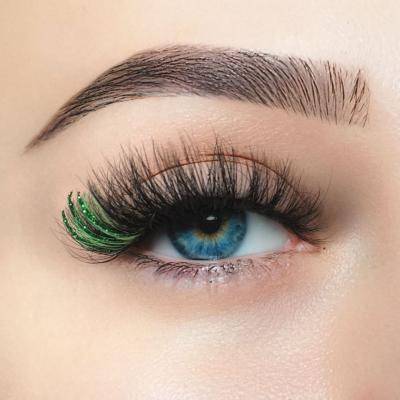 China Newcomer long natural mink lashes sparkle colorul wink winged extra curly lash C D curl lash band for sale