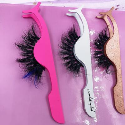 China Natural Long Fluffy Colorful Eye Lashes White Eye Lash Reusable Natural Dramatic Pink Red Yellow Purple Cosplay Makeup Eyelashes for sale