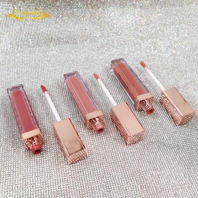 China Waterproof Custom Vegan Private Label Lip Shimmer Glossy Vendor Organic Glitter Clear Lip Gloss for sale