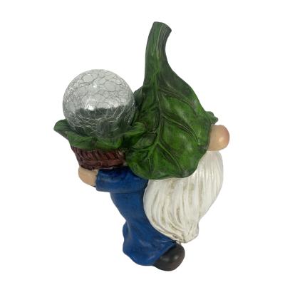 China Outdoor Europe Garden Gnome Statues Resin Figurine Spring Decorations For Patio Yard Lawn Porch Ornament Gift Solar Lights Garden for sale