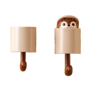 China Hot Sales Creative Funny Squirrel Animal Shaped Wall Mounted Umbrella And Key And Clothes Hook for sale