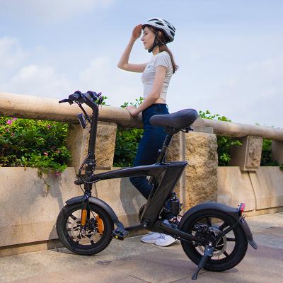 China Aluminum Alloy China OEM Rear Hub Motor Easy Rider Electric Bike 32km/h 14 Inch Electric City Folding Bike for sale