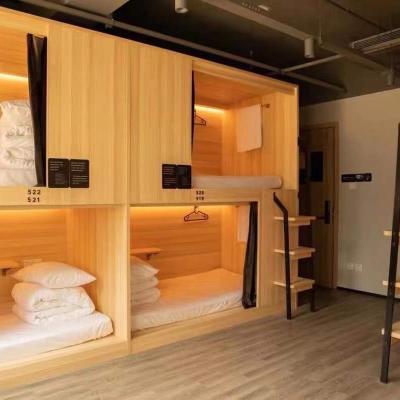 China Beautiful modern multifunctional school apartment bedroom with loft bed bunk bed for sale