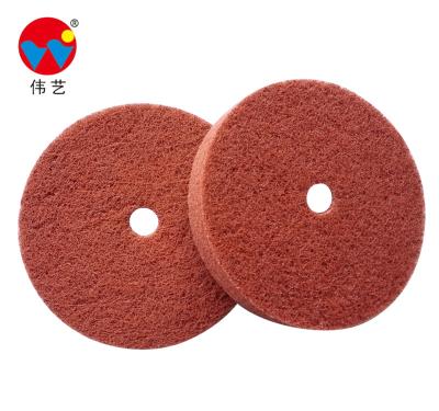 China For Metals Polishing WEIYI Abrasive Nylon Polishing Non Woven Polishing Wheel Wire Drawing Non Woven Polishing Wheel For St Polishing for sale