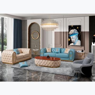 China American Factory Convertible European Classic PU Leather Sofa Set For Living Room Furniture for sale