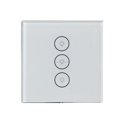 China Residential / Smart / Commercial Zigbee Panel Wall Smart Glass Switch 100~240V In Stock Google Smart Switch for sale