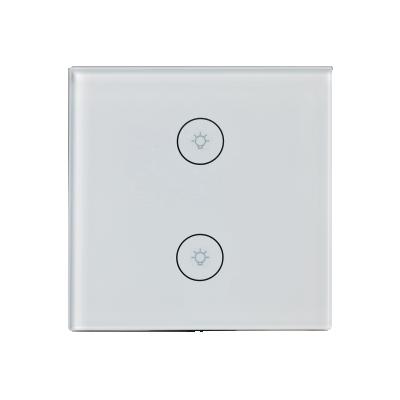 China Residential/Smart Glass Panel Wall Switch 100~240V Strip Zigbee System/Commercial 2 In Stock Google Smart Switch for sale