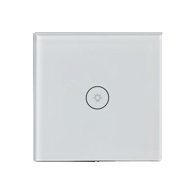 China Smart switch residential/smart/commercial glass panel 1 band wifi+rf smart switch system tuya for sale