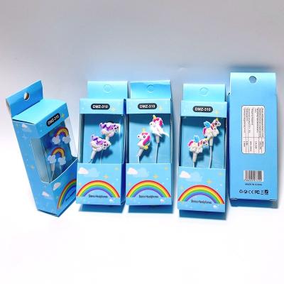 China Christmas Gift Unicorn Durable Wire Gaming Noise Reduction Headphones Foldable Kids In Ear Headphones for sale