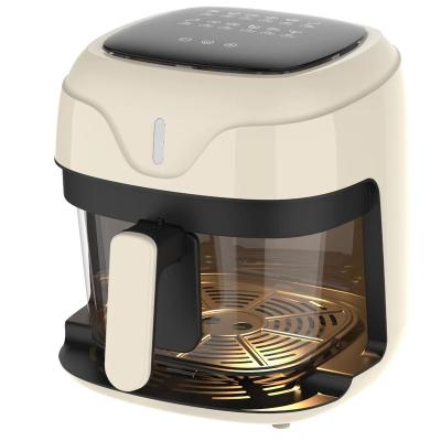 China Wholesale 5L 6L Glass Bowl Household Deep Evident Visual Multifuncional Basket Electric Intelligent Digital Air Fryer for sale