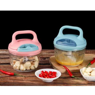 China Manual Garlic Chopper Sustainable Stainless Steel Vegetable Mini Garlic Chopper For Mutifuction Cutting Slicer Restaurants for sale