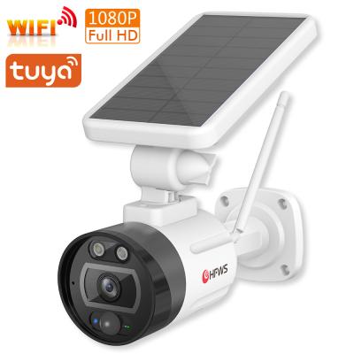 China Outdoor Charging Wireless Security Camera PIR Motion Detection Bullet Solar Home Security Surveillance NIGHT VISION Tuya Camera Wifi Battery for sale