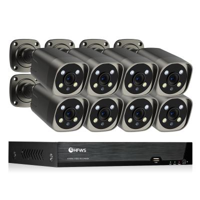 China NIGHT VISION 3MP 8 Channel VCR CCTV NVR Set Outdoor 8CH Night Vision Home Security Bullet Camera POE CCTV Security System Kit for sale