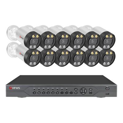 China 16CH NIGHT VISION CCTV IP Bullet Camera NVR POE Optional Kits 16 Channel Kits With 12 Pcs Outdoor Waterproof IP66 POE CCTV Camera for sale