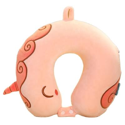 China Hot Selling Travel Memory Pillow Neck Support Plush Kawaii Animal Relaxing Memory Foam Sleep Travel U Shaped Pillow For Car for sale