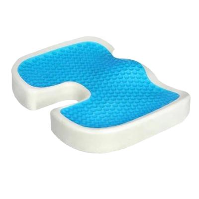 China Hot Sale Anti-static Gel Blue Gel Memory Foam Seat Rest Cushion Coccyx Memory Foam Car Gel Cooling Pad for sale