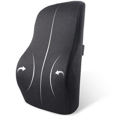 China Anti-Static Car Lumbar Back Support Cushion Adjustable Memory Foam Car Back Support Cushion In Car for sale