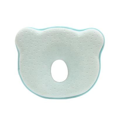 China Newborn Infant Head Pillow Folded Bamboo Foam Bed Memory Sleeping Flat Baby Head Pillow For Newborn for sale