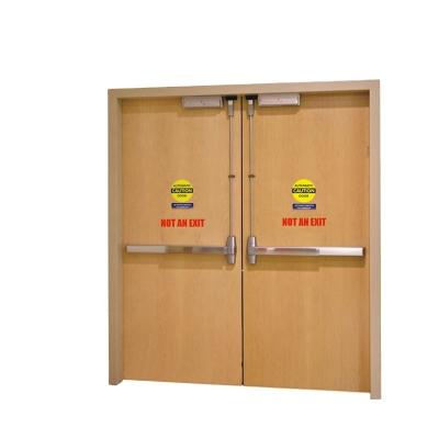 China UL Modern Single /Double Leaf UL Listed Fire Rated Apartment Wood Fire Swing Door With Modern Design for sale