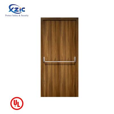 China Modern XZIC UL Listed Commercial 20min/45min/90min Fire Rated Fireproof Wooden Door With Certificates for sale