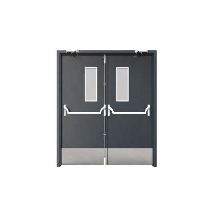 China Modern Steel Metal Double Fire Rated Cavity Door With Baseplate UL Listed for sale