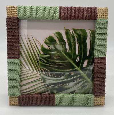 China Home Decoration Rattan Sea Grass Photo Frame For Painting for sale