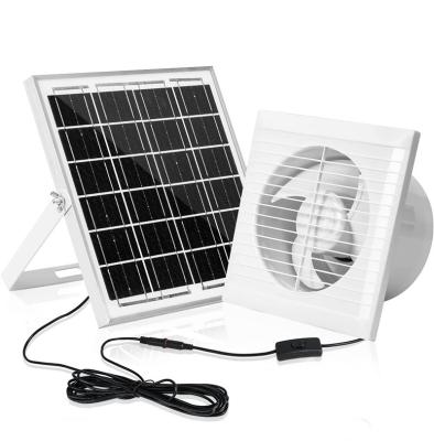 China Outdoor Hotels Solar Panel Fan Kit Exhaust Fan DC 12V 8 Inch For Chicken Cage Kennel for sale