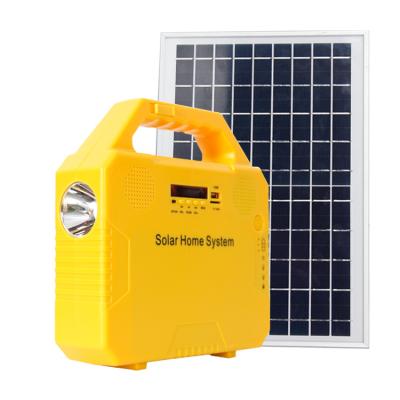 China Home Solar Home System /Outdoor 10W LED Generator Light USB Charger Kit Solar Panel for sale