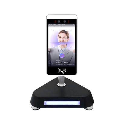 China Abnormal Sound Detection Fisja Wifi Face Recognition Time Attendance Device Biometric Machine With Triangular Desk Bracket for sale