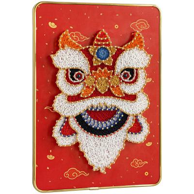 China 2022 Chinese New Design Sale 3d Diy Whole String Art Nail Wire Kit For Kids for sale