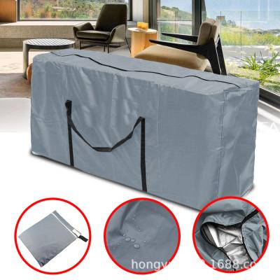 China New Sustainable Outdoor Furniture Storage Bag Black Cushion Storage Bag 210 D Oxford Fabric for sale