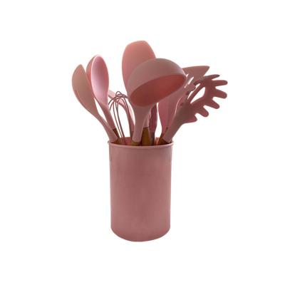 China Sustainable Reusable Kitchen Cooking Silicone Utensil Set Set Customized Utensil Set for sale