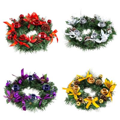 China Festival Stuff 4 Colors Christmas Available Garlands Flower Plastic Colorful Holiday Garland Beautiful For Party Decoration Garland Candlestick for sale