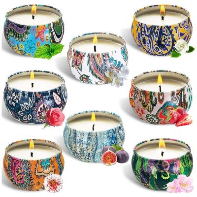 China Scented New Products Presentation Box In A Color Jar Touch Nature Scented Essential Candle Scented Candles for sale