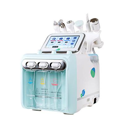 China Skin Tightening 6 in 1 Hydrogen Hydrogen H2O2 Small Bubble Machine Spa Hydro Facial Oxygen Skin Tightening Face Lift Beauty Machine for sale