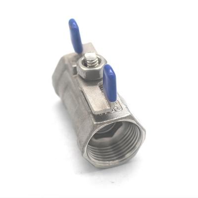 China General Hot Sale Female Thread Butterfly Handle Full 304 Stainless Steel Left Ball Valve for sale