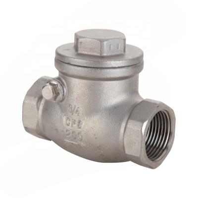 China General Hot Selling Threaded Horizontal Stainless Steel Flange Elevator Swing Check Valve for sale