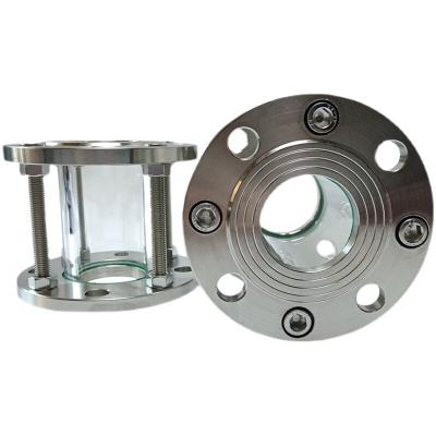 China Dairy Factory Price Cheap Stainless Customized Forged Flange Straight Sight Glass for sale