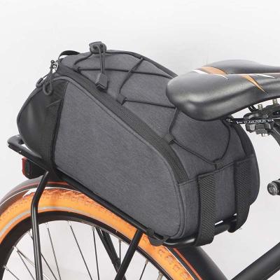 China Waterproof Bicycle Bags 300D Polyester Bike Rack Rear Bag Bicycle Bags Recycling Boxes With Rain Cover for sale