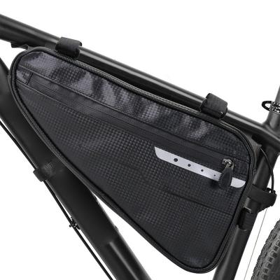 China Bicycle bags bikepacking custom made polyester bicycle bags bikepacking waterproof pocket travel triangle bike frame bag for sale