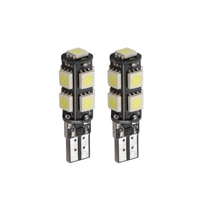 China Automotive interior LED T10 W5w 194 168 5050 white 9smd LED car bulb canbus clearance lamp door 6500K bulbs for sale