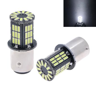 China Car led turn signal lights DRL 12V S25 1156 BA15S 1157 BAY15D 7440 T20 7443 3156 3157 T25led 4014 bulbs 57smd 19MM*41MM for sale