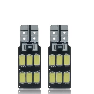 China Car Led Turn Lights DRL 12V T10 5730 Single Side 6SMD Car Led Signal Lights Width 9MM*34MM*2MM for sale