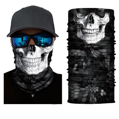 China Amazon Headscarf Series Half Face Skull Outdoor Bandana Protective Breathable Magic Seamless Warm Collar for sale