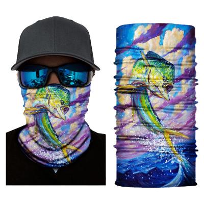 China Foreign Trade Breathable Factory Printed Outdoor Riding Magic Headband Sunscreen Mask Fishing Ocean Headscarf for sale